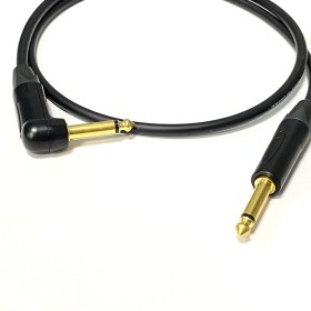 15м профессиональный инструментальный аудио кабель Jack - Jack 6.3 mm mono угловой 1 ст Neutrik GOLD Jack - Jack 6.3 mm mono угловые 1 ст.